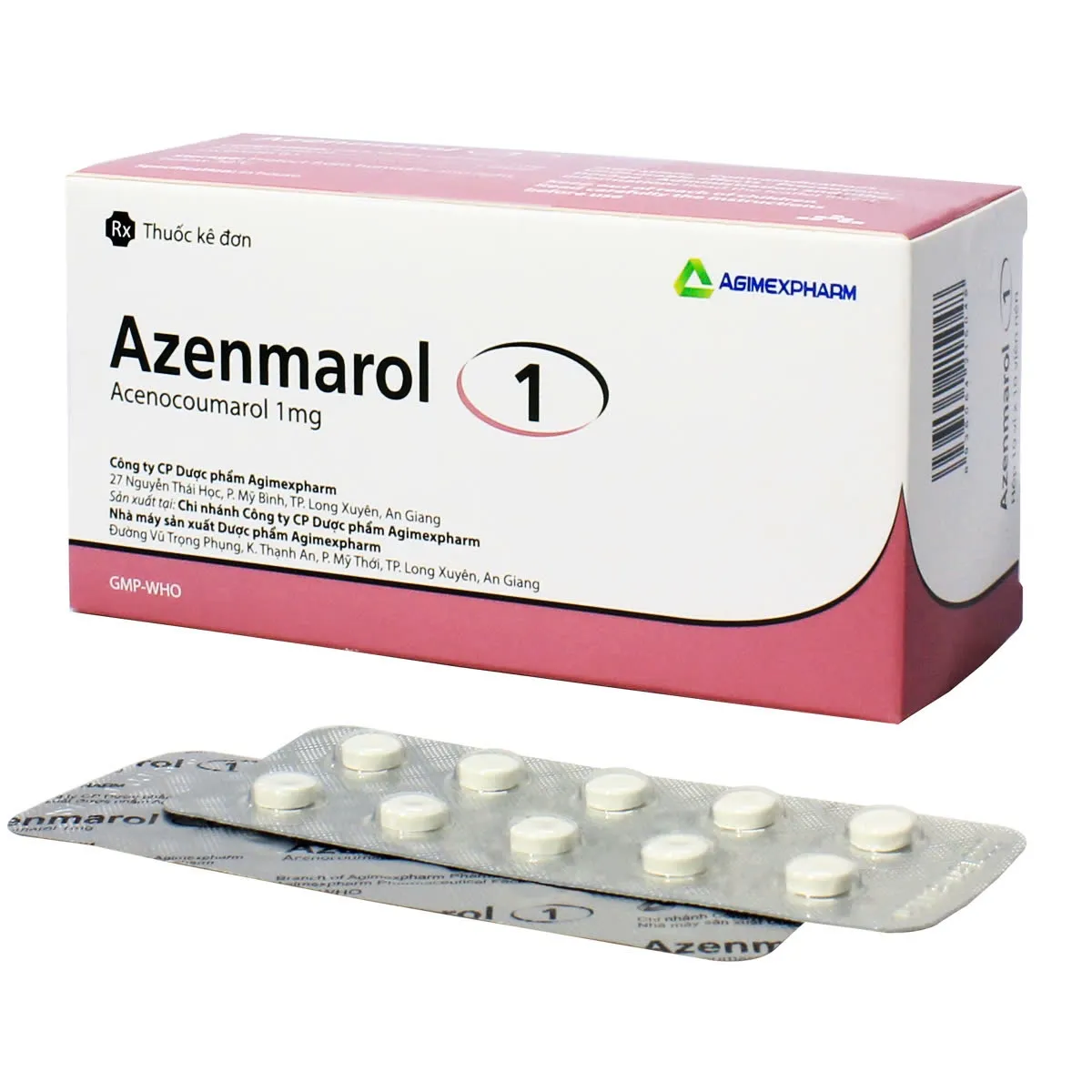 Azenmarol 1mg Agimex (H/100v) – Viên nén điều trị phòng ngừa huyết khối tắc mạch, huyết khối do rung nhĩ, van tim, nhồi máu cơ tim